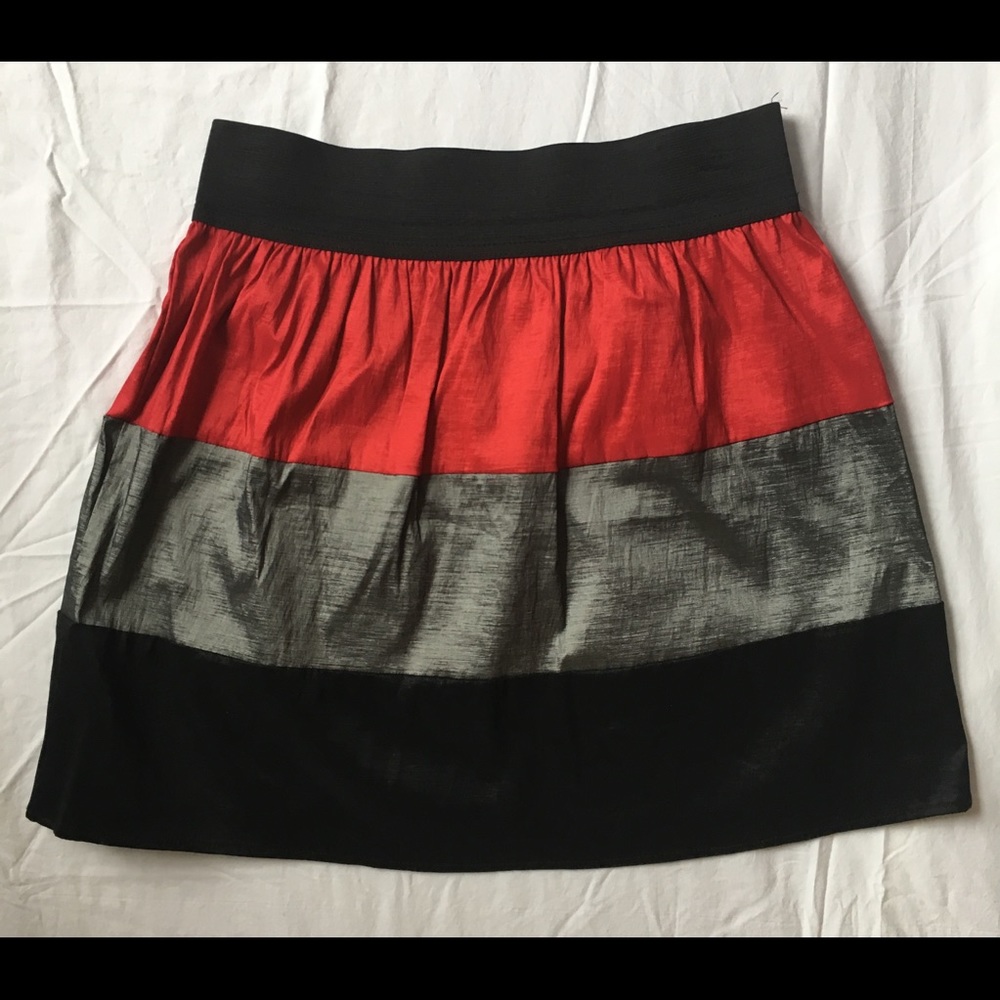 Mascara Striped Elastic Waistband Skirt